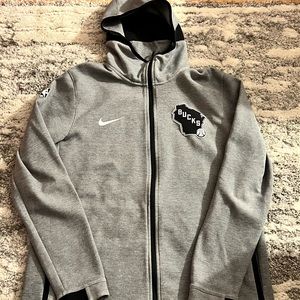 Nike Milwaukee Bucks Full Grey Zip Up Jacket